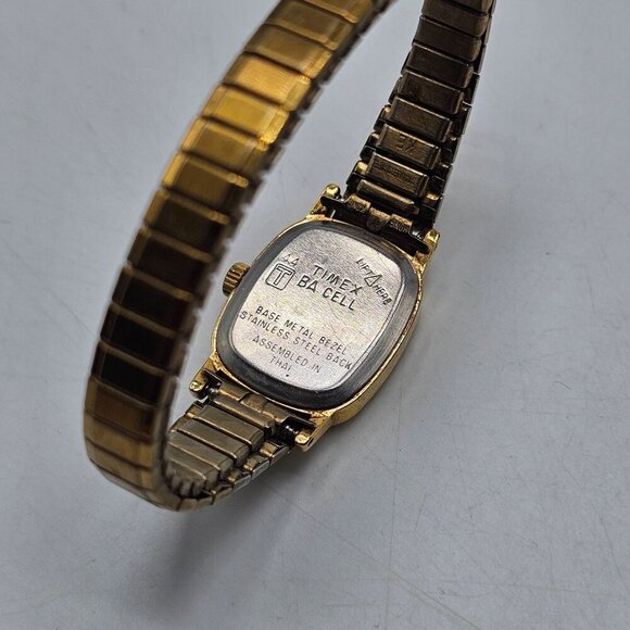 Timex Womens Quartz Gold-Tone Watch With Stretch Band - Picture 4 of 4